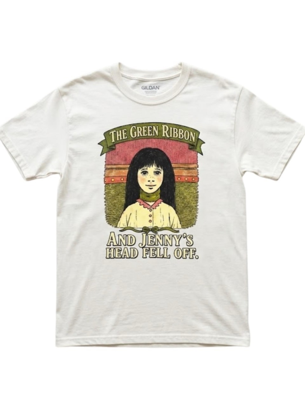Gildan White Graphic Tee - The Green Ribbon